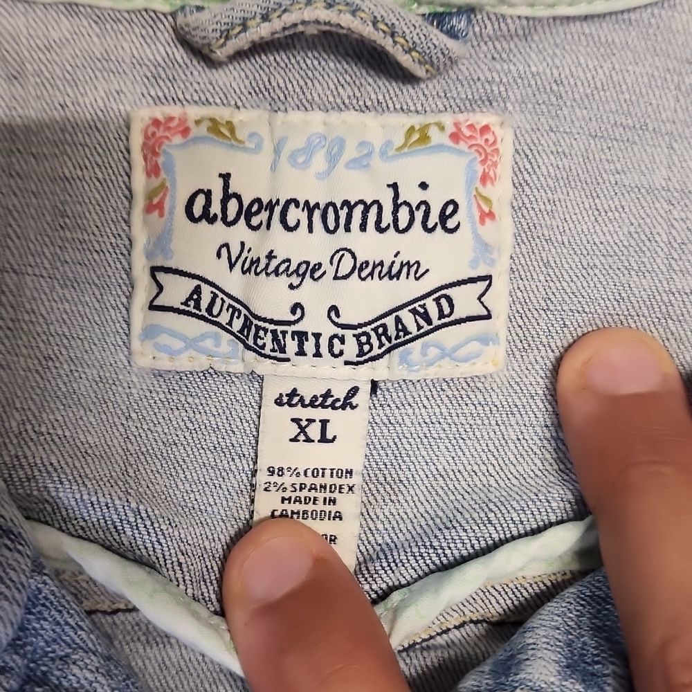 Abercrombie girls denim jean jacket - Picture 8 of 10